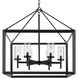 Smyth 6 Light 27 inch Matte Black Chandelier Ceiling Light in Clear Glass